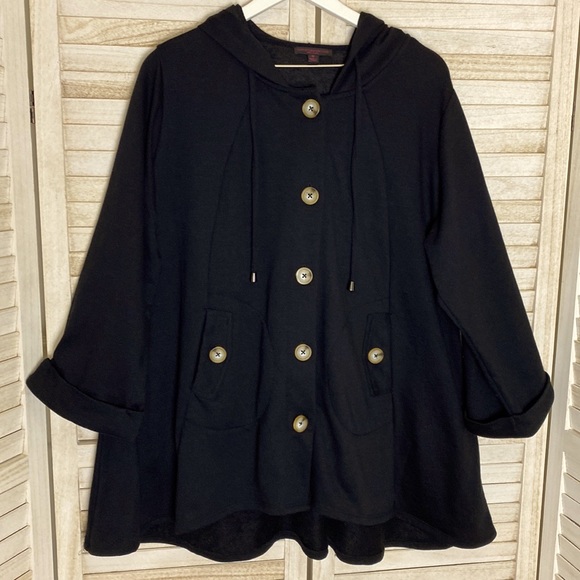 Christian Siriano Ponte A-line Hooded Jacket Size 1X - Picture 2 of 10